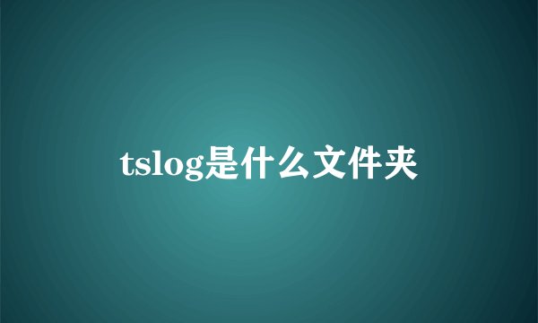 tslog是什么文件夹