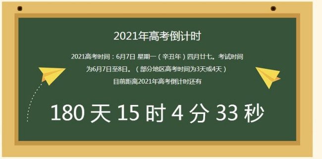 距离2021年高考还有多少天倒计时