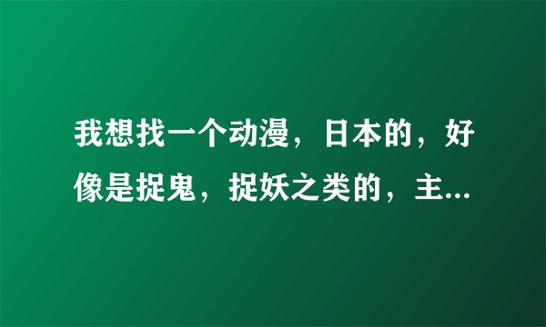 我想找一个动漫，日本的，好像是捉鬼，捉妖之类的，主角是两小孩，亲兄弟