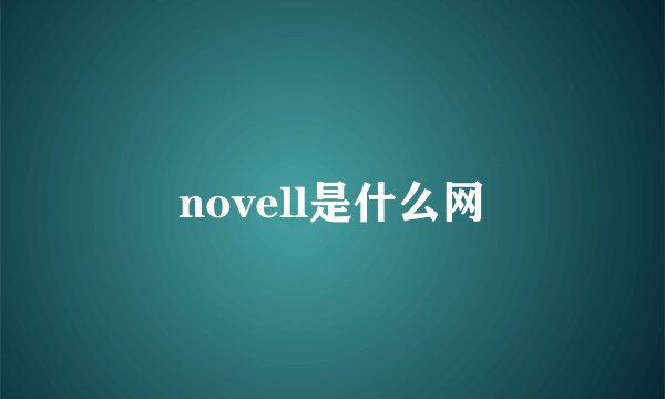 novell是什么网