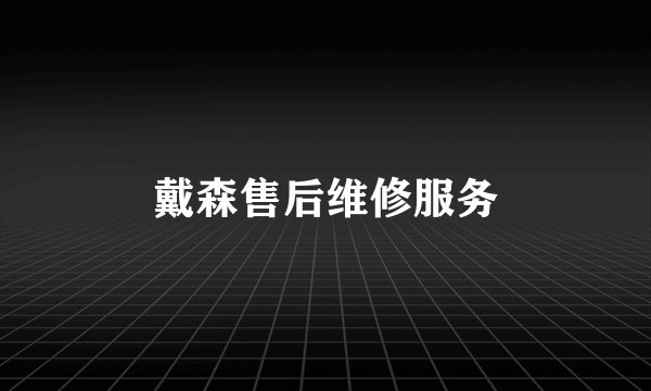戴森售后维修服务