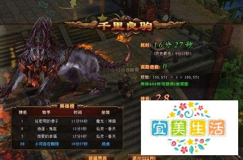 轩辕传奇千里良驹活动攻略