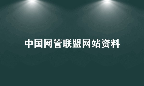 中国网管联盟网站资料