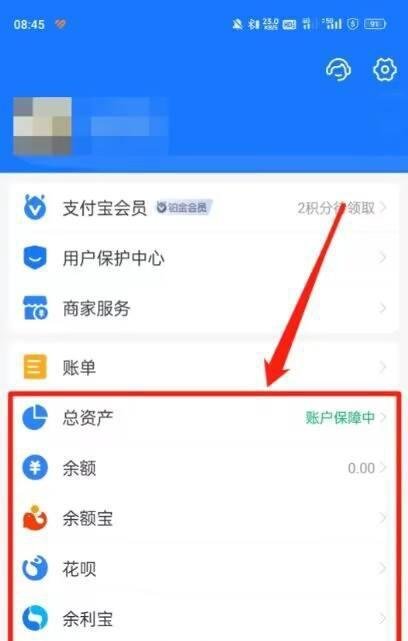 支付宝钱包在哪里