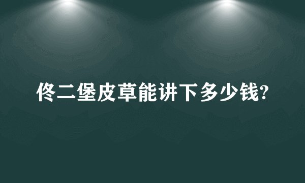 佟二堡皮草能讲下多少钱?