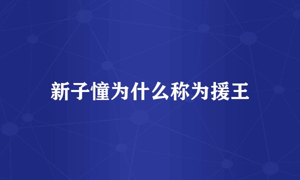 新子憧为什么称为援王