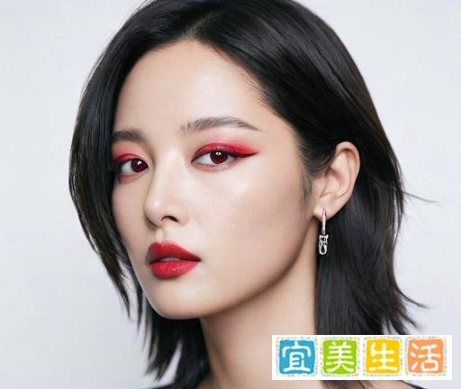 辛芷蕾红色眼妆惊艳亮相，妩媚张扬尽显个性魅力