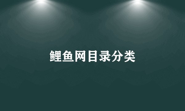 鲤鱼网目录分类