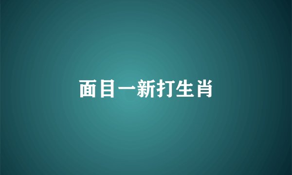 面目一新打生肖