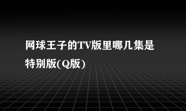 网球王子的TV版里哪几集是特别版(Q版)