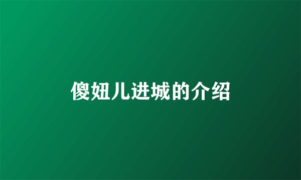 傻妞儿进城的介绍