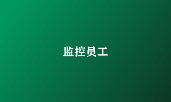 监控员工
