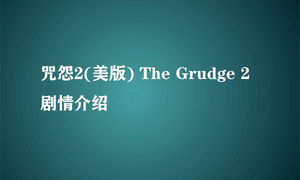 咒怨2(美版) The Grudge 2剧情介绍