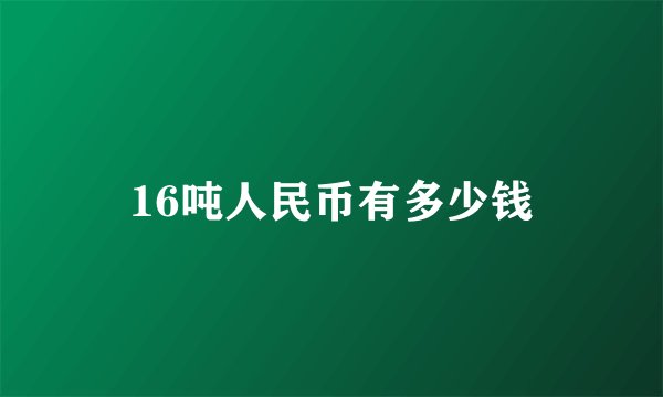 16吨人民币有多少钱