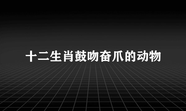 十二生肖鼓吻奋爪的动物