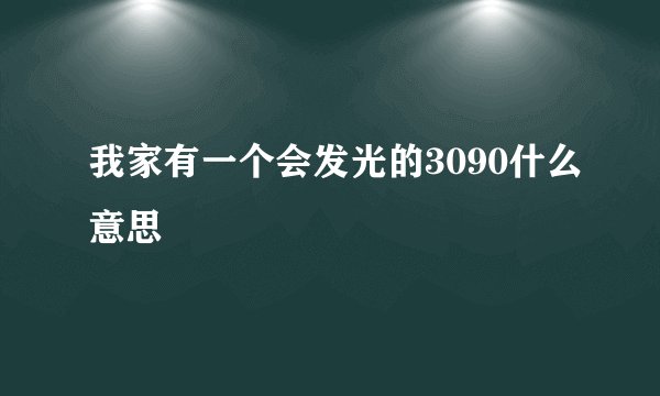 我家有一个会发光的3090什么意思