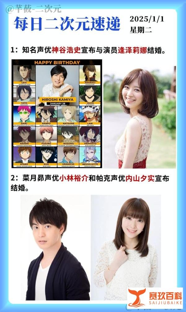 【今天二次元发生了啥？25年1月1日】