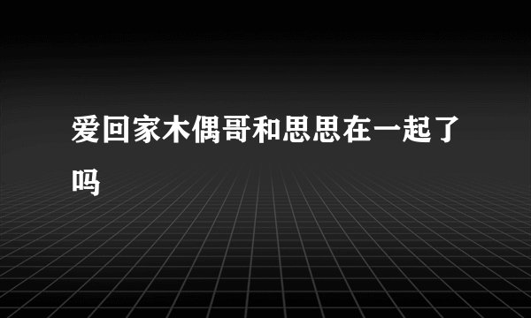 爱回家木偶哥和思思在一起了吗