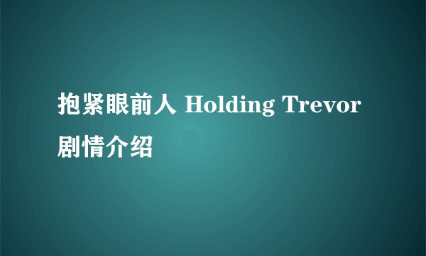 抱紧眼前人 Holding Trevor剧情介绍
