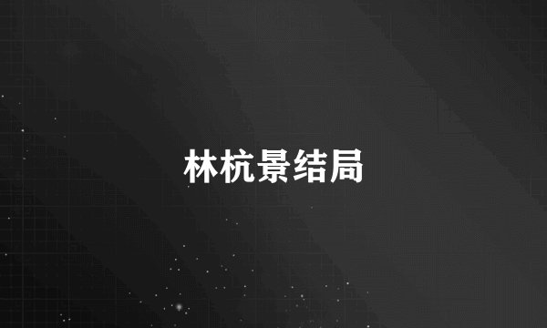 林杭景结局