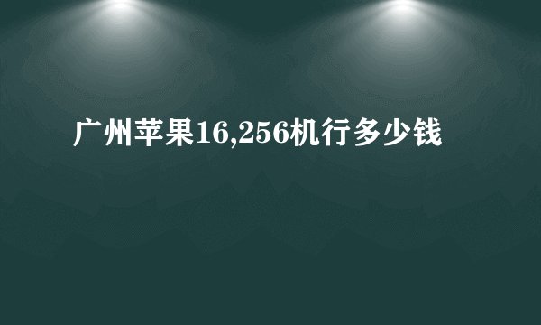 广州苹果16,256机行多少钱