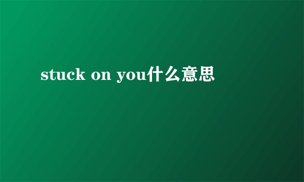 stuck on you什么意思