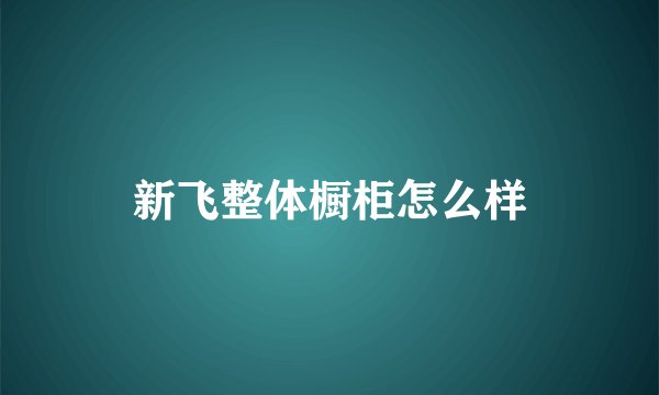 新飞整体橱柜怎么样