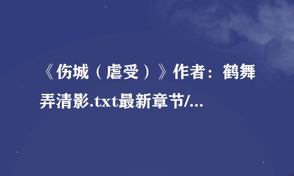 《伤城（虐受）》作者：鹤舞弄清影.txt最新章节/全集txt免费下载