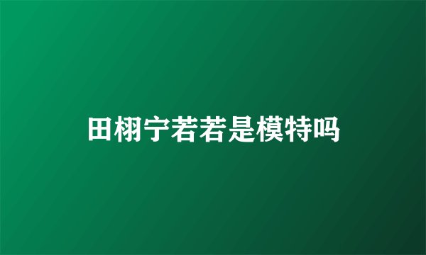 田栩宁若若是模特吗