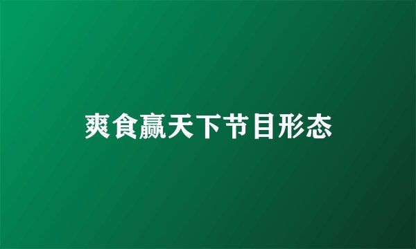 爽食赢天下节目形态