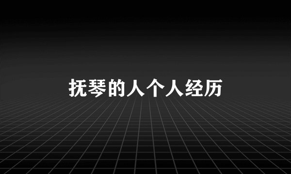 抚琴的人个人经历