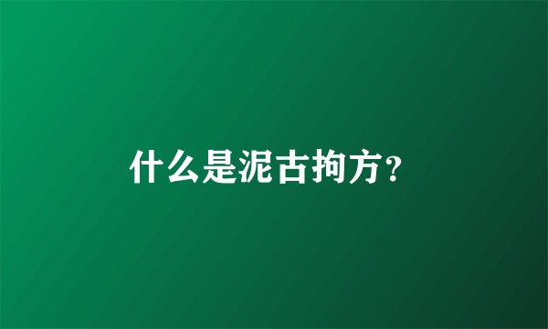 什么是泥古拘方？
