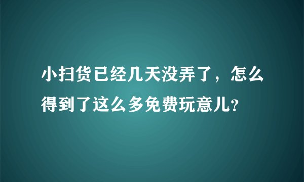 小扫货已经几天没弄了，怎么得到了这么多免费玩意儿？