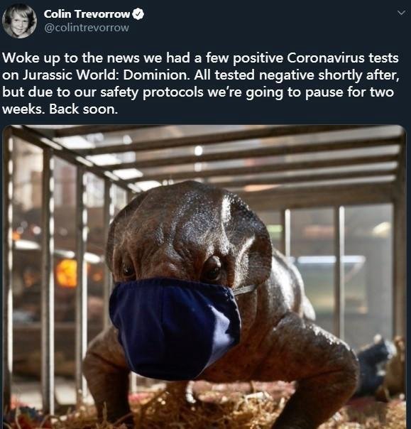 多名工作人员阳性《侏罗纪世界3》停止拍摄