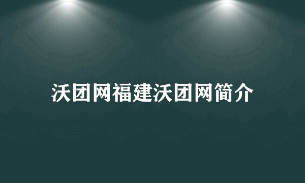 沃团网福建沃团网简介