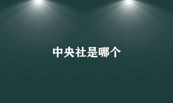 中央社是哪个