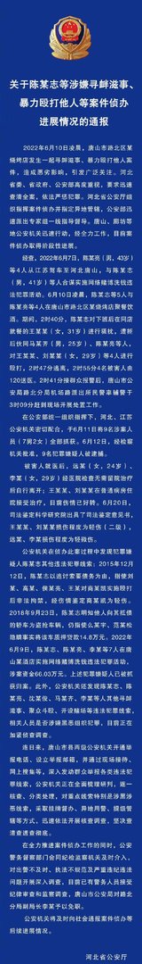 唐山打人事件最新情况通报来了！4名被打女孩伤情公布！