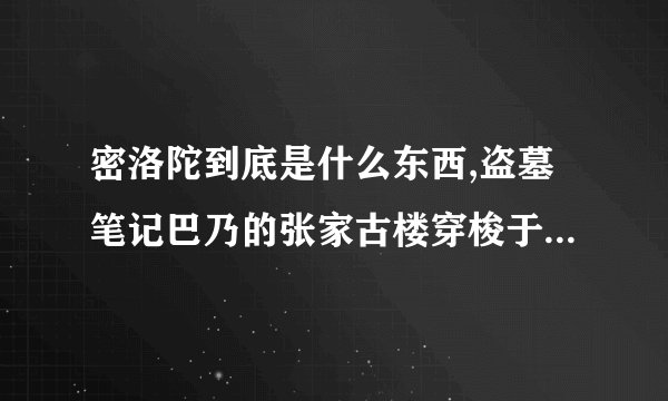 密洛陀到底是什么东西,盗墓笔记巴乃的张家古楼穿梭于石壁里的密洛陀究竟是什么