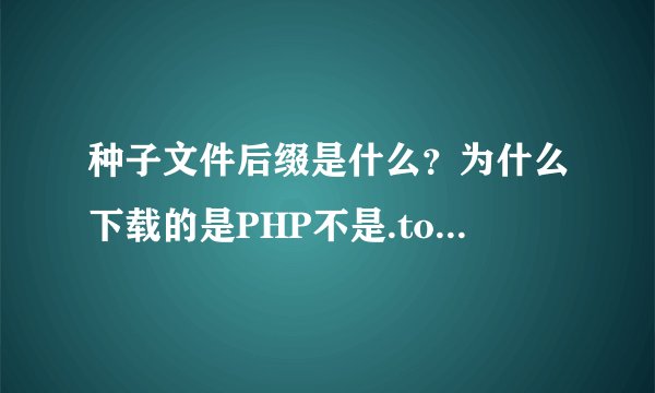 种子文件后缀是什么？为什么下载的是PHP不是.torrent