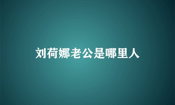 刘荷娜老公是哪里人