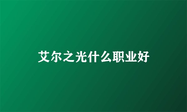 艾尔之光什么职业好