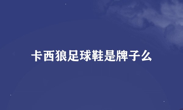 卡西狼足球鞋是牌子么