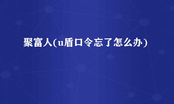 聚富人(u盾口令忘了怎么办)