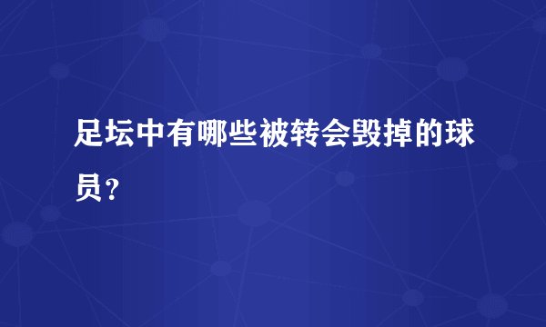 足坛中有哪些被转会毁掉的球员？