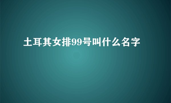 土耳其女排99号叫什么名字