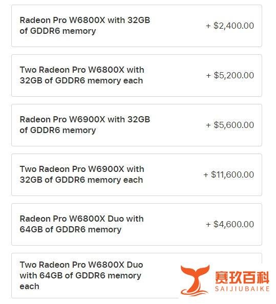AMD发布Radeon Pro W6000X系列专业卡:双芯回归、苹果专用