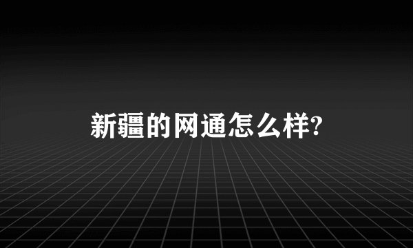 新疆的网通怎么样?