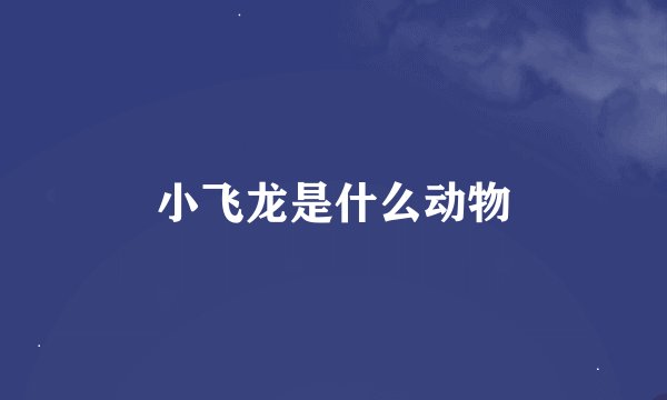 小飞龙是什么动物