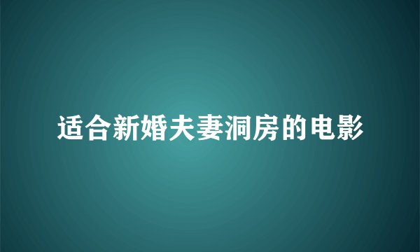 适合新婚夫妻洞房的电影