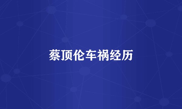 蔡顶伦车祸经历